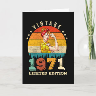 54 Year Old Bday 1971 Vintage 54th Birthday Women Card