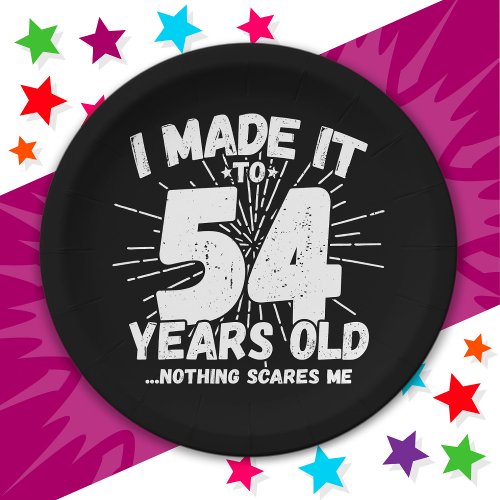 54 Year Old Sarcastic Meme Funny 54th Birthday Paper Plates