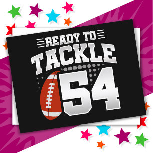 54 Year Old Tackle Football Party 54th Birthday Postcard