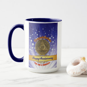 54 Year Recovery Coin Anniversary You're A Miracle Mug