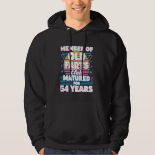 54 Years Old Farts Club Funny 54th Birthday Men Da Hoodie