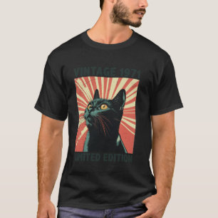 54 Years Old Gift Vintage 1971 Cat Lover 54th Birt T-Shirt
