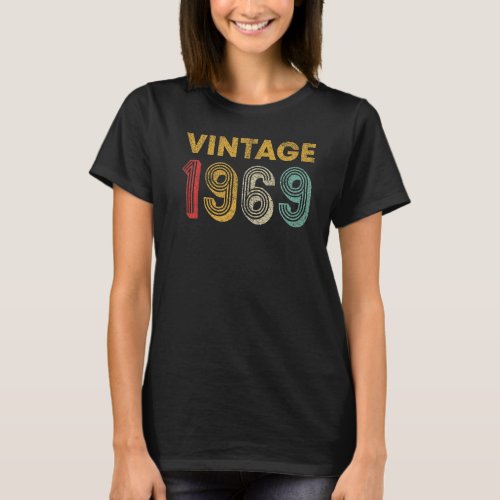 54 Years Old  Retro Vintage 1969 54th Birthday T_Shirt