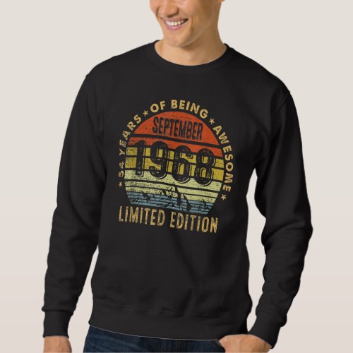 54th Birthday  54 Year Old Awesome Since September Sweatshirt