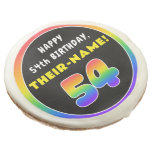 [ Thumbnail: 54th Birthday: Colorful Rainbow # 54, Custom Name ]