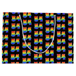 [ Thumbnail: 54th Birthday: Fun Rainbow Event Number 54 Pattern Gift Bag ]