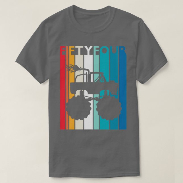 54th Birthday Gift Monster Truck Shirt 54 Year Old (Design Front)