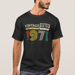 54th Birthday Gifts Vintage 1971 Cassette Tape T-Shirt