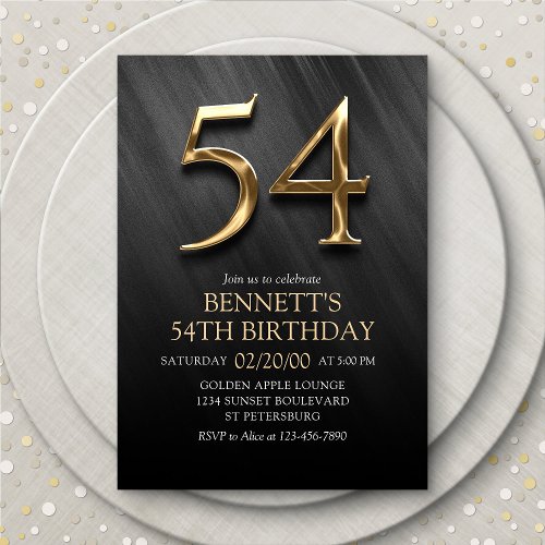 54th Birthday Invitation