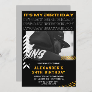 54th birthday invitations Men Photo Spray paint