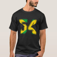 54th Birthday Jamaican 54 Years Old Number 54 Jama T-Shirt