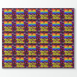 [ Thumbnail: 54th Birthday: Loving Hearts Pattern, Rainbow # 54 Wrapping Paper ]