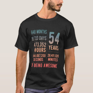 54th Birthday Men Women Funny 54 Years Old T-Shirt