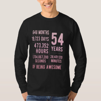 54th Birthday Men Women Funny 54 Years Old T-Shirt