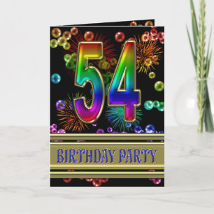 54th Birthday party Invitation