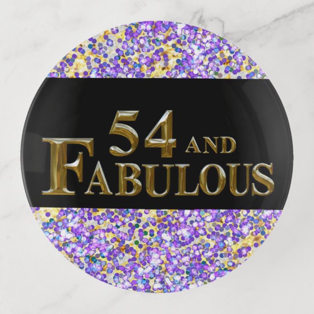 54th  Birthday  Trinket Tray (Front)