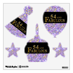 54th  Birthday  Wall Decal