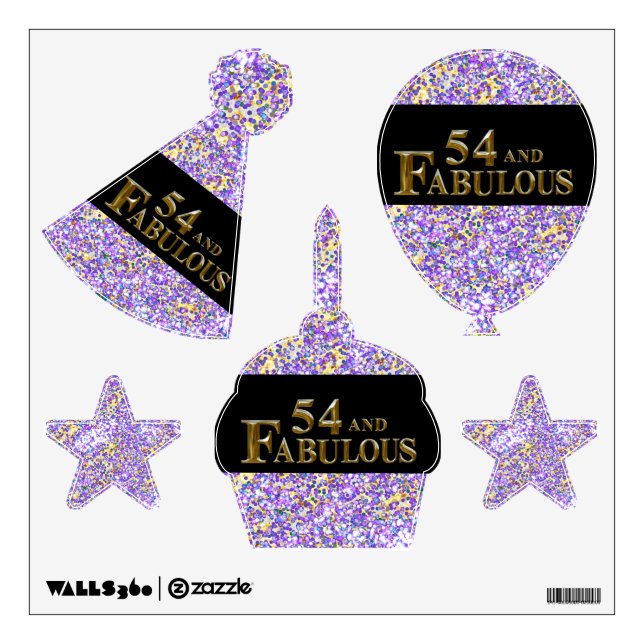 54th  Birthday  Wall Decal (Front)