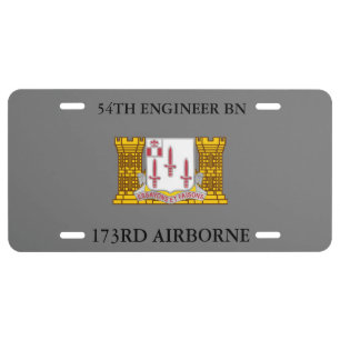 54TH ENGINEER BATTALION 173RD AIRBORNE LICENSE PLATE