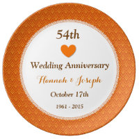54th Wedding Anniversary T Shirts Gifts 54th Wedding Anniversary Orange And Gold A54a