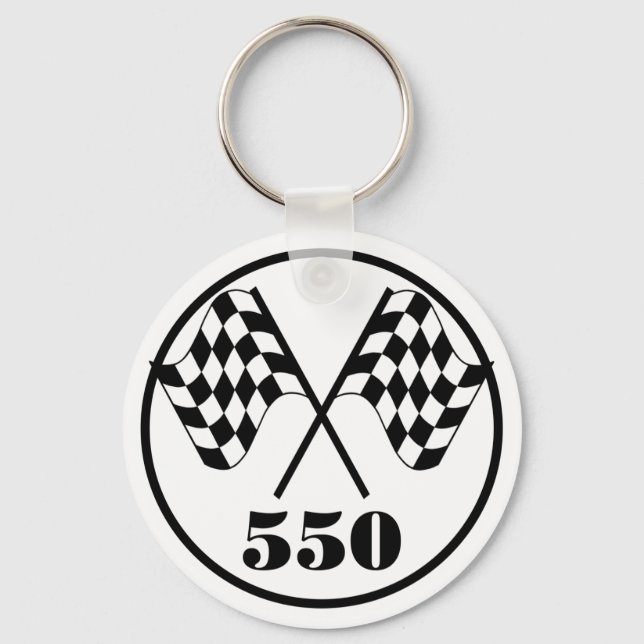 550 Checkered Flags Keychain (Front)