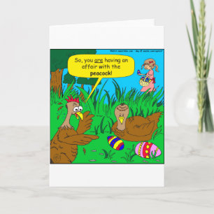 554 affair with a peacock cartoon holiday card