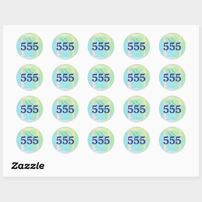 555 Angel Number Transformation Affirmation Classic Round Sticker (Sheet)