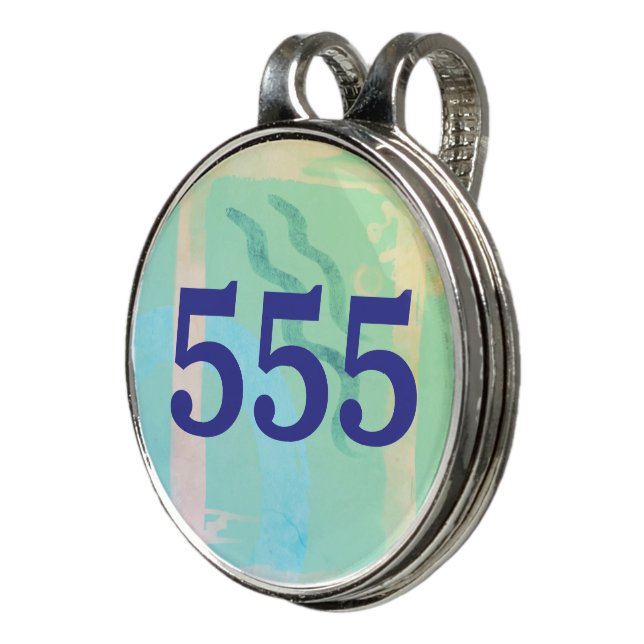 555 Angel Number Transformation Affirmation Golf Hat Clip (3/4)