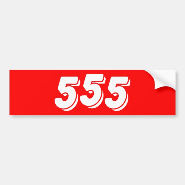 555 BUMPER STICKER (Front)