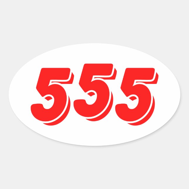 555 OVAL STICKER (Front)