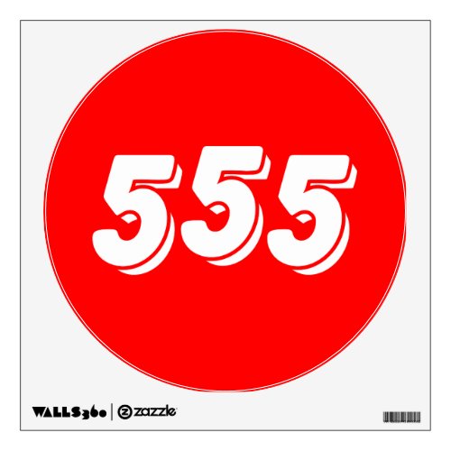 555 WALL DECAL
