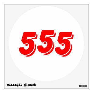 555 WALL DECAL