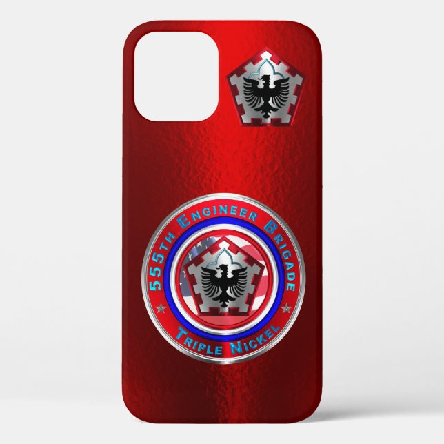 555th Engineer Brigade “Triple Nickel” Case-Mate iPhone Case (Back)