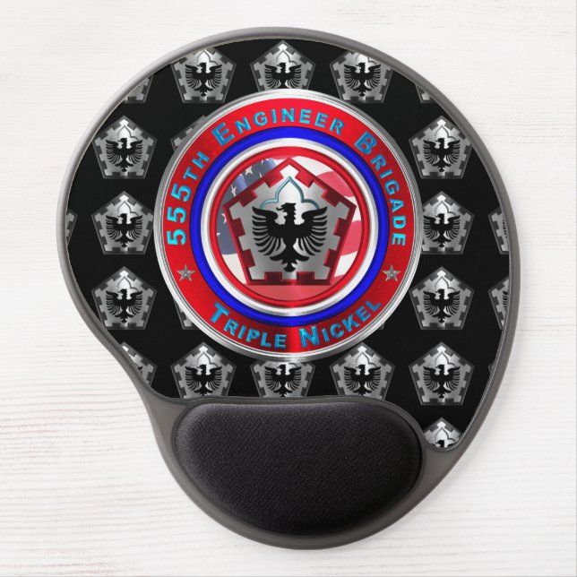 555th Engineer Brigade “Triple Nickel” Gel Mouse Pad (Front)