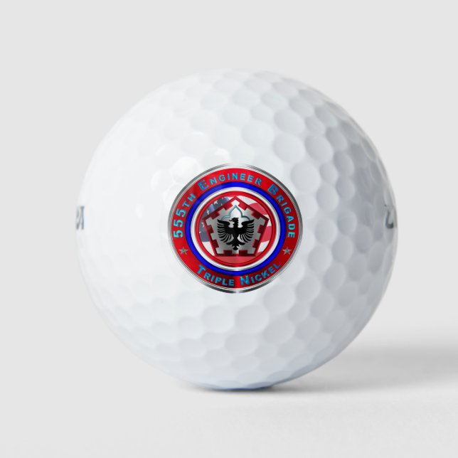555th Engineer Brigade “Triple Nickel” Golf Balls (Front)