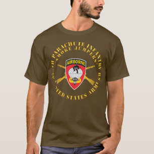 555th Infantry Parachute Bn SSI Smoke Jumpers w Br T-Shirt