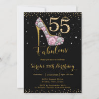 55 and Fabulous High Heel Diamonds 55th Birthday