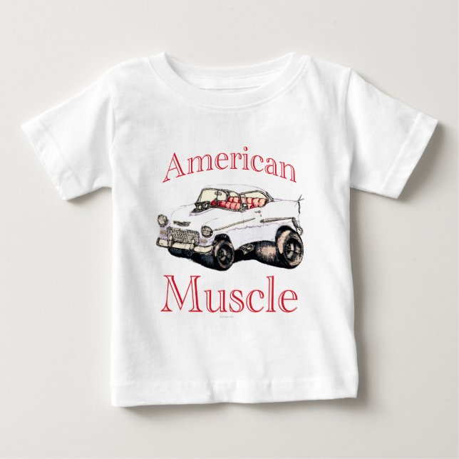 55 chevy American Muscle Baby T-Shirt (Front)