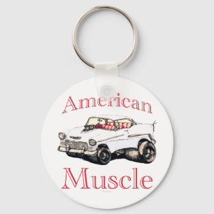 55 chevy American Muscle Keychain