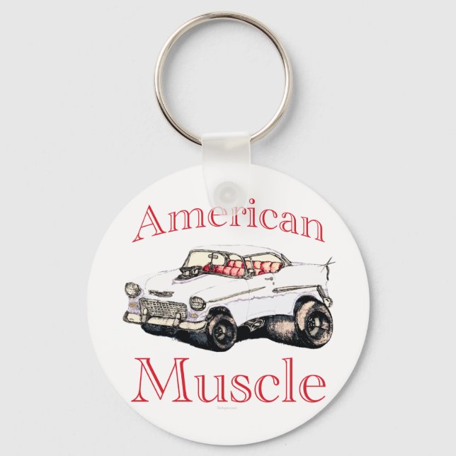 55 chevy American Muscle Keychain (Front)