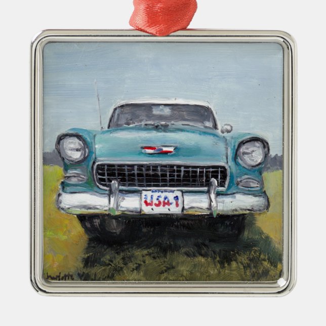 '55 Chevy Car Art Ornament (Front)