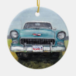&#39;55 Chevy Car Art Ornament at Zazzle