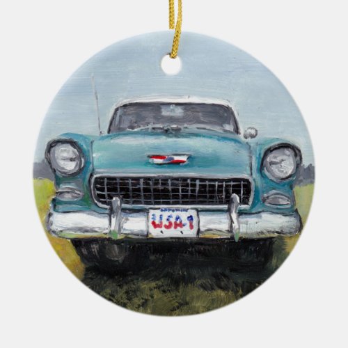 55 Chevy Car Art Ornament