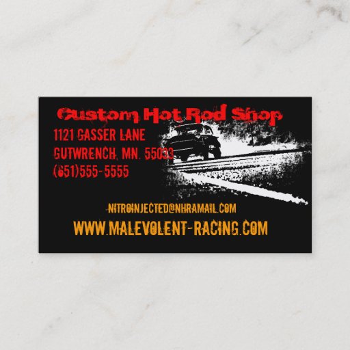 Customizable 55 Chevy Gasser Burnout Business Cards