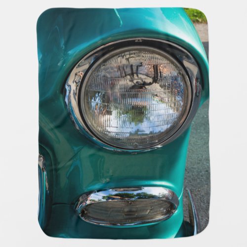 55 Chevy Headlight Baby Blanket