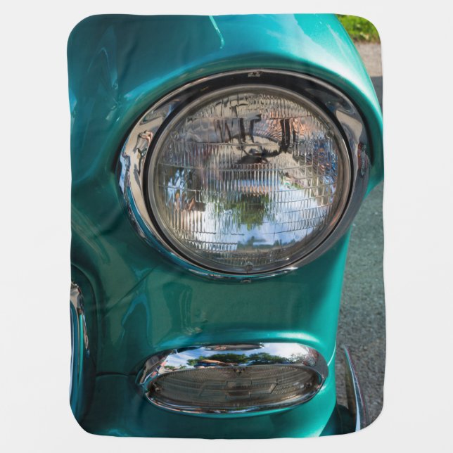55 Chevy Headlight Baby Blanket (Front)