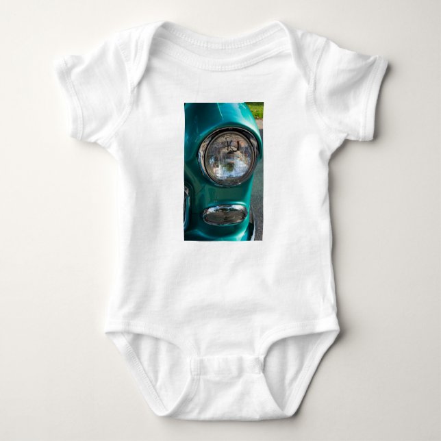 55 Chevy Headlight Baby Bodysuit (Front)
