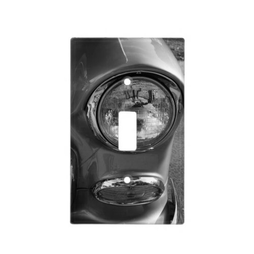 55 Chevy Headlight Grayscale Light Switch Cover