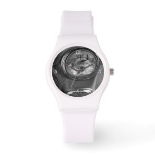 55 Chevy Headlight Grayscale Watch