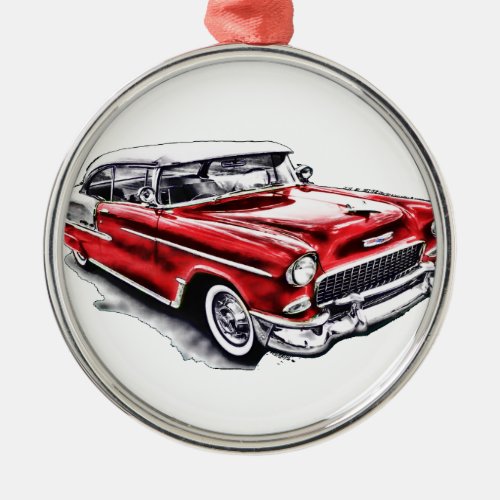 55 Chevy Metal Ornament